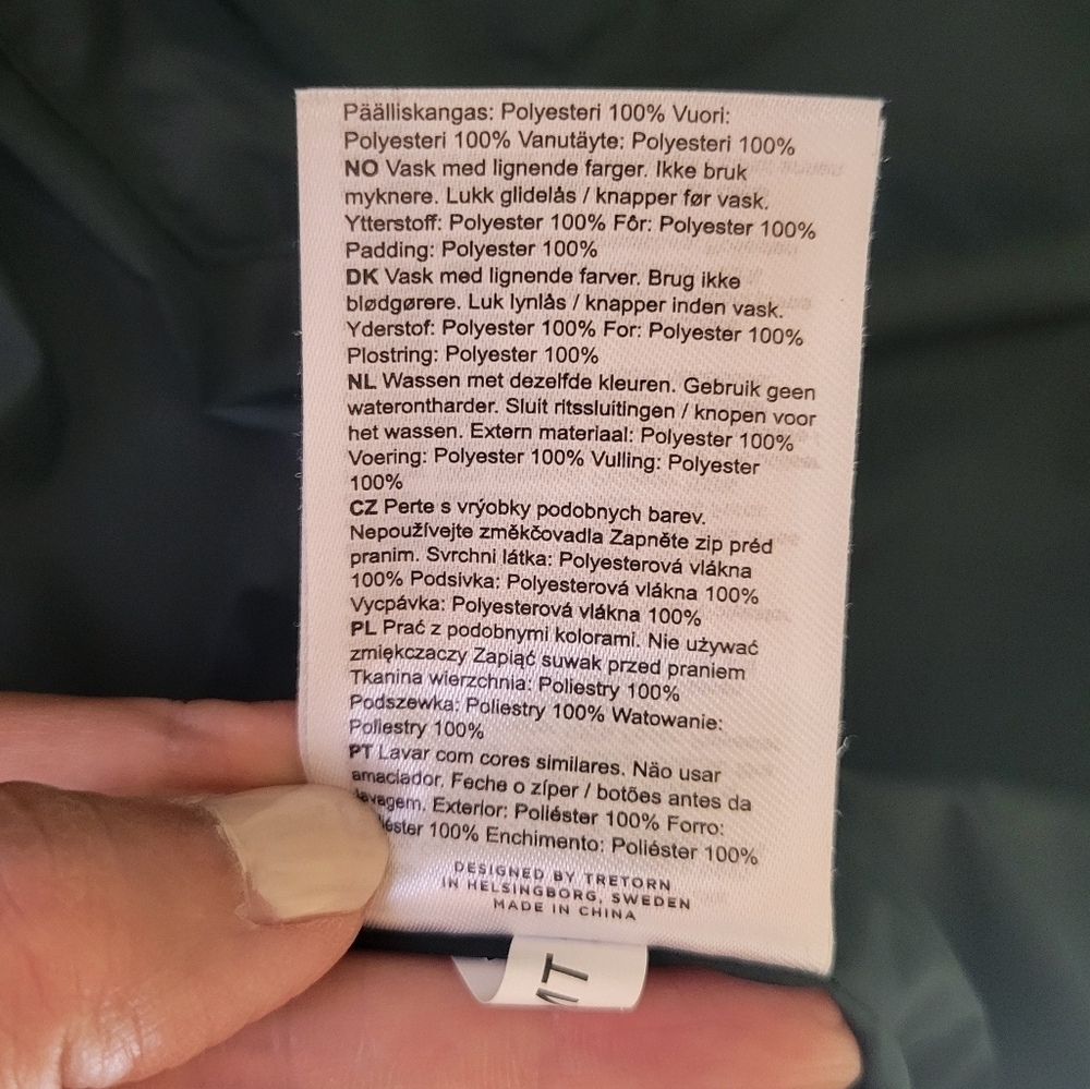 Tretorn FIELD LINER Womens - Down padded quilted coat jacket puffer green large - Picture 2 of 13